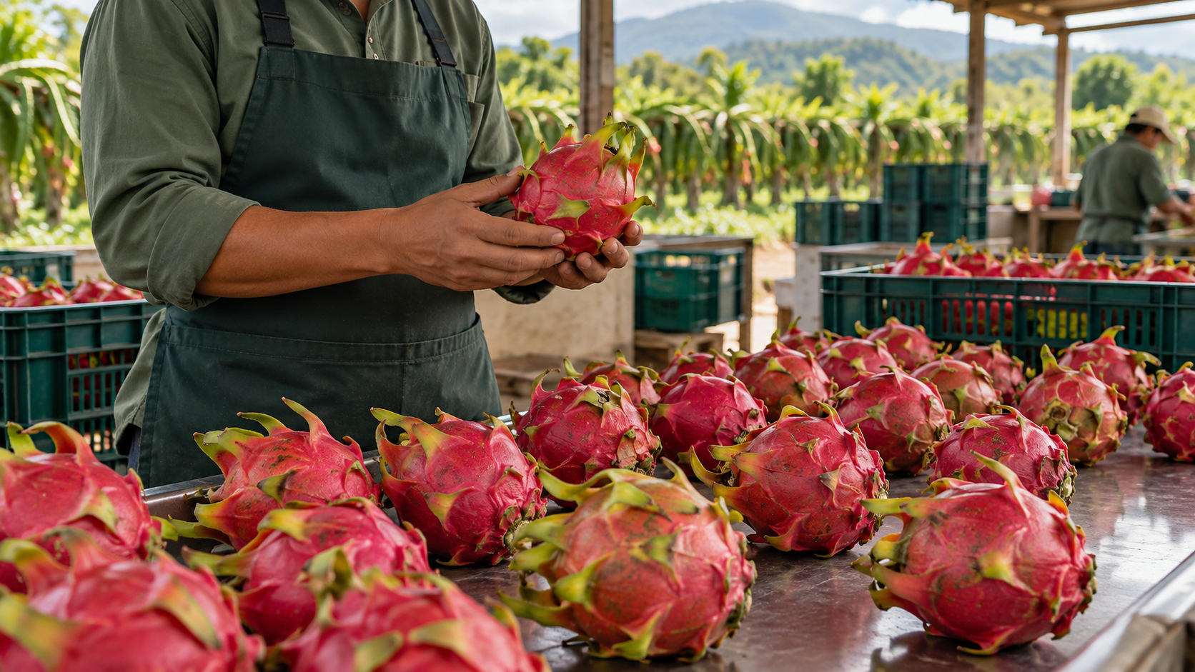Control de madurez y calibre en pitahaya roja