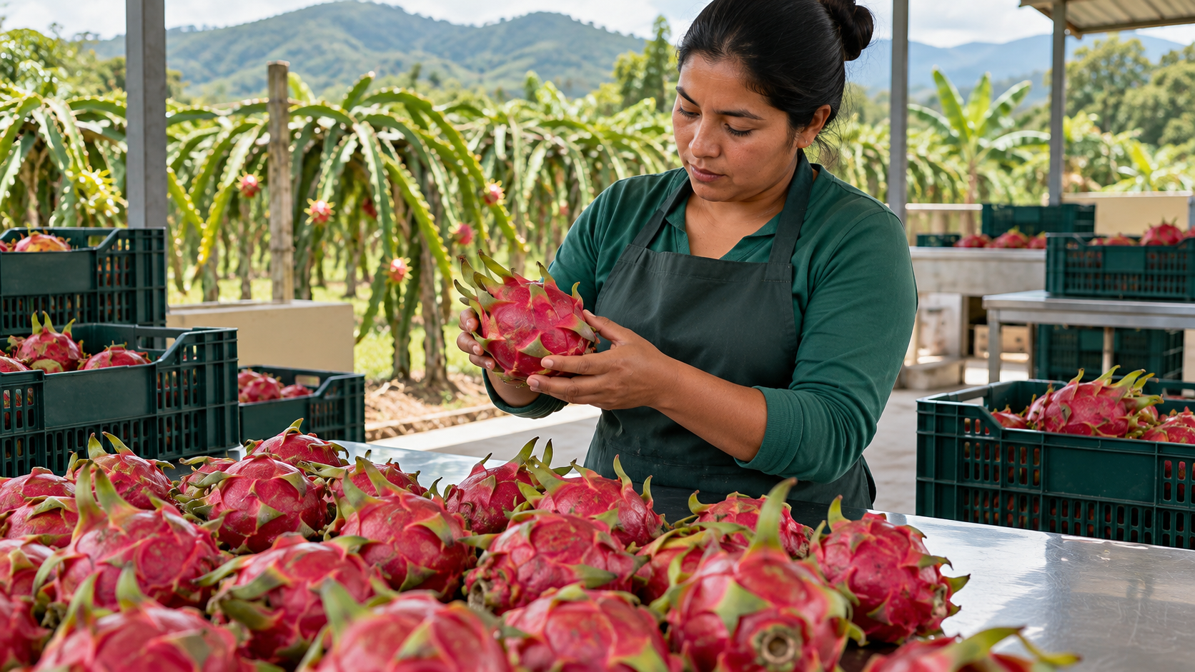 Selección de pitahaya roja para control de calidad comercial